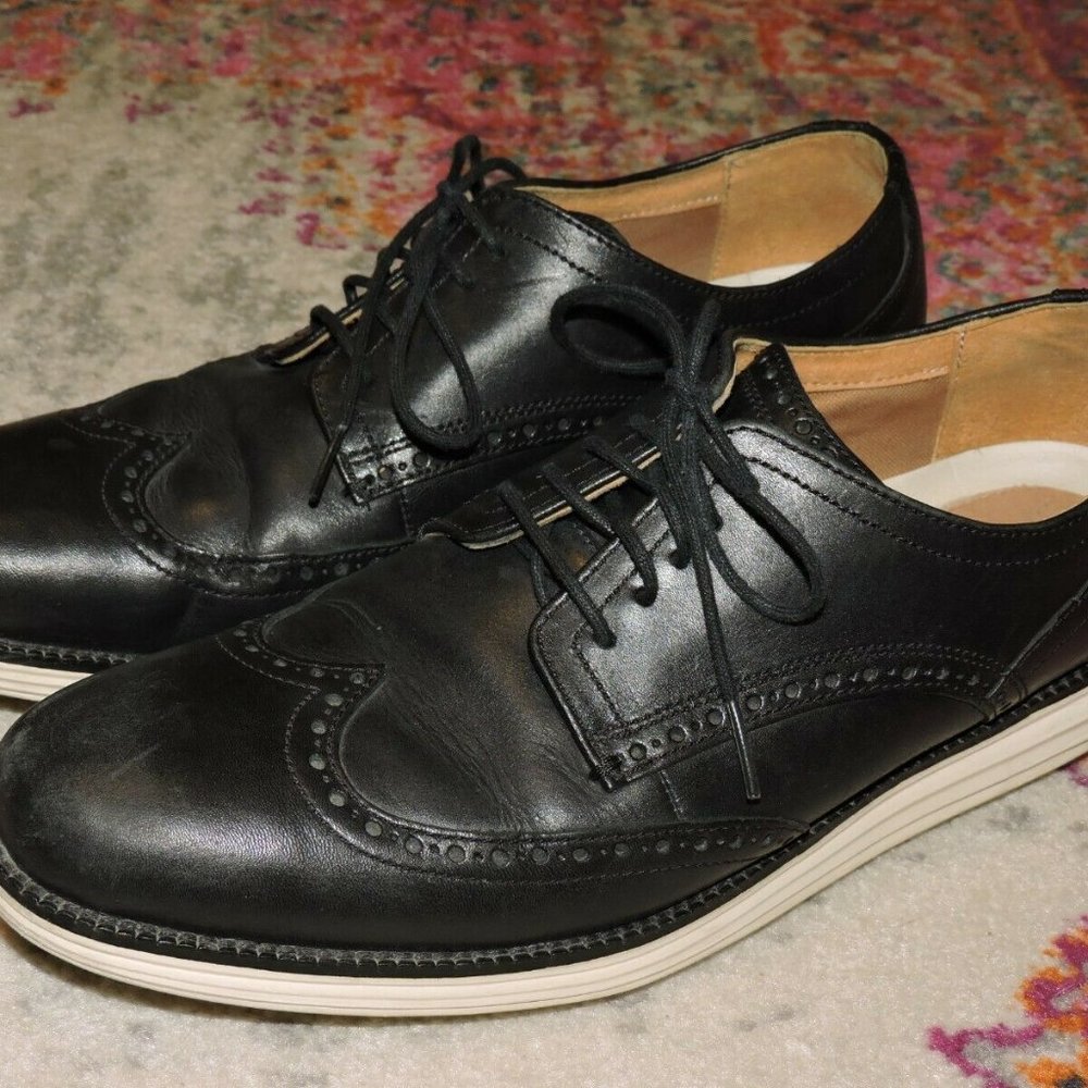 Cole Haan Grand Os Lace Up Oxford Wingtip Shoes Leather Men's Size 10.5 M